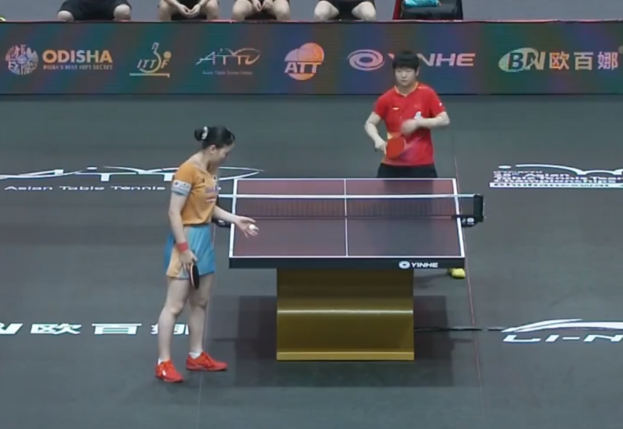 孙颖莎, net, 第二局开场